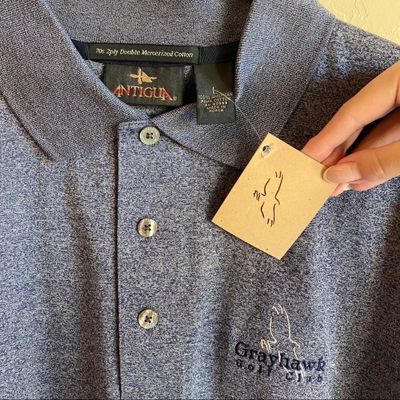 NWT Blue Gray Grawyhawk Golf Club Polo - Picture 2 of 3